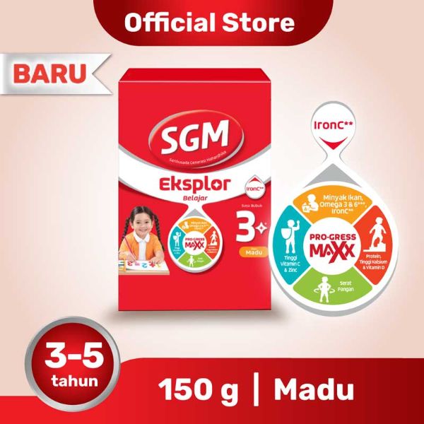 Jual SGM Eksplor 3 Madu Susu Pertumbuhan Anak [150 g/ Box