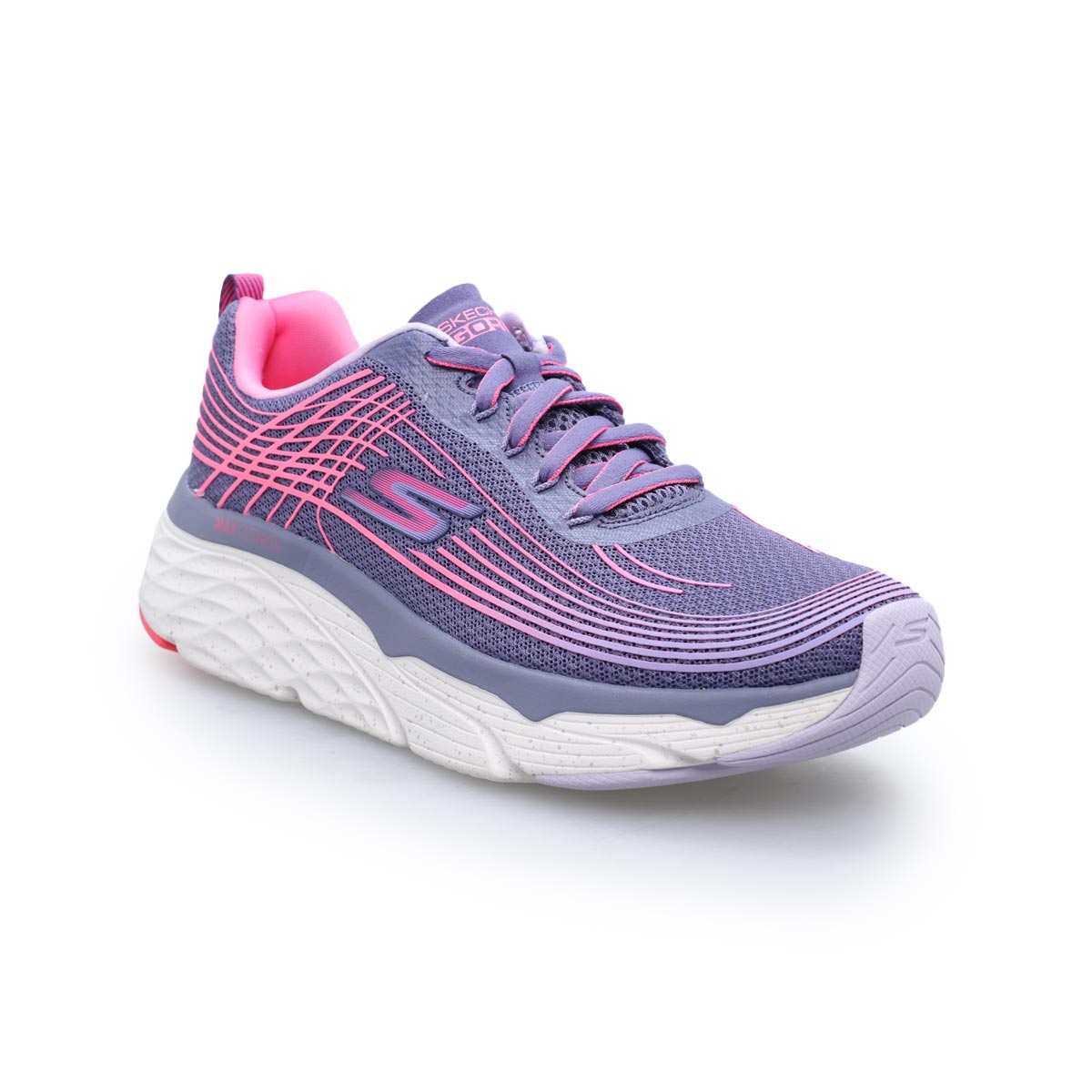 Promo Skechers Max Cushioning Elite Running Shoes Sepatu Lari Wanita [SKE128563PRP] Diskon 17