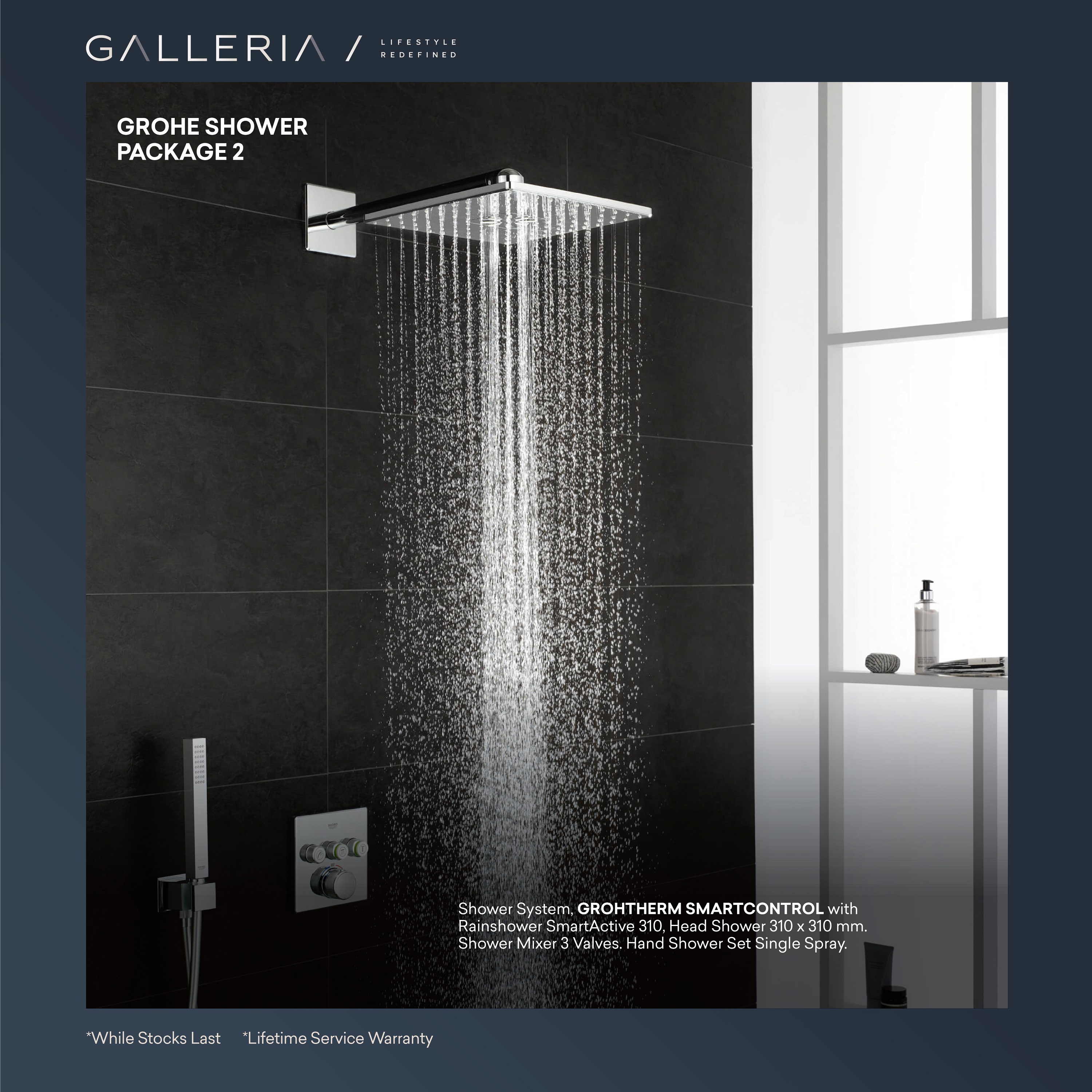 Jual Grohe Grotherm Smartcontrol Square Bundle 34706000 / Grohe Shower