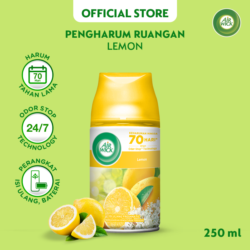 Jual Air Wick Automatic Lemon Spray Pengharum Ruangan [250 Ml] Di ...