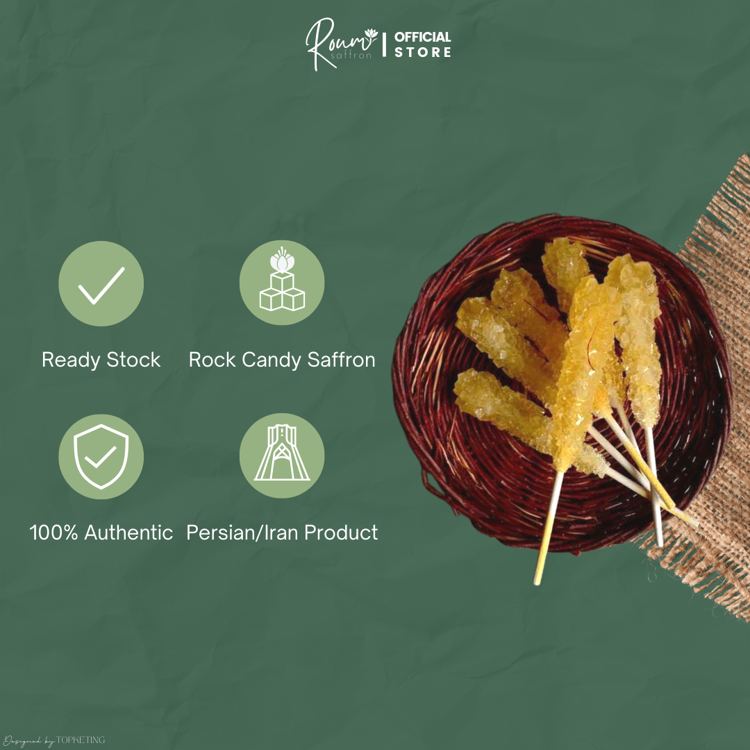 Jual Rock Candy Persian Saffron Permen Saffron Sargol Asli Persia di