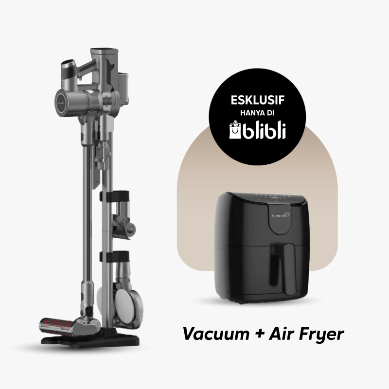 Promo [Bundle] Kurumi KV 10 + Charging Stand Powerful Cordless Stick Vacuum Cleaner with Power