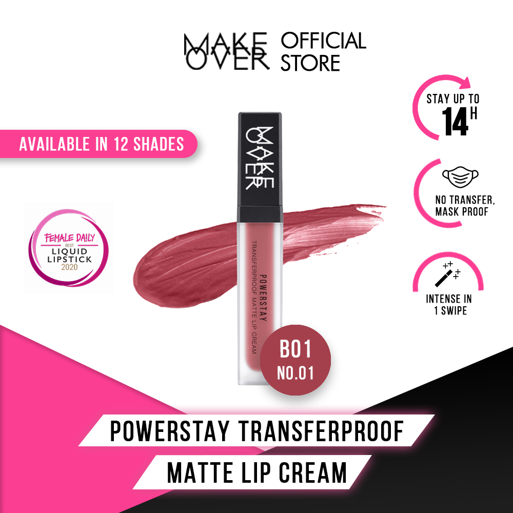 Jual Make Over Powerstay Transferproof Matte Lip Cream