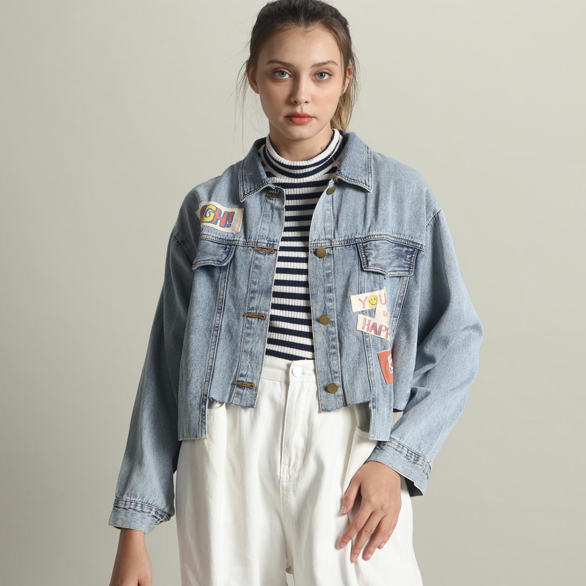 Jaket deals jeans sweater