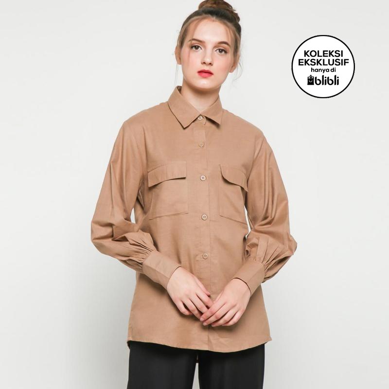 ATS The Label Xavier Top Bli09 Atasan Wanita - Walnut
