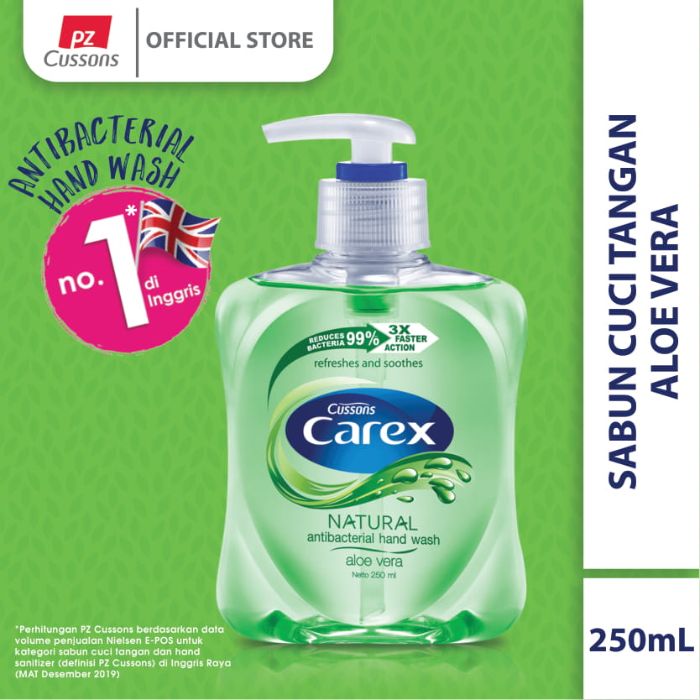 Jual Carex Hand Wash Aloe Vera Pump [250 mL] di Seller Kota
