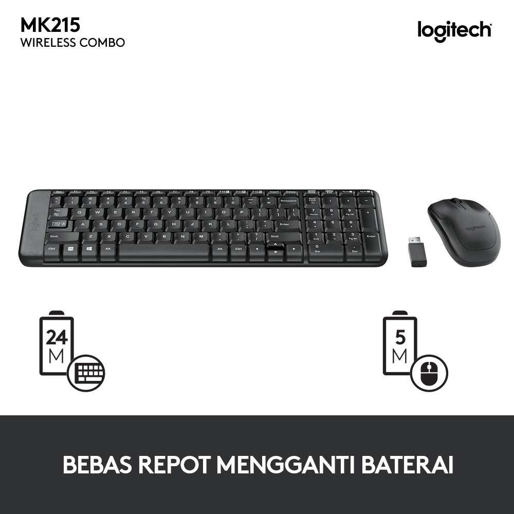 Mk215 Promo Logitech Mk215 Wireless Keyboard & Mouse Combo Diskon 13% Di ...