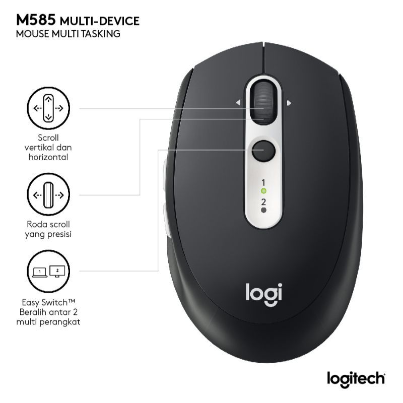 Jual Logitech M585 Multi-Device Wireless Mouse Online