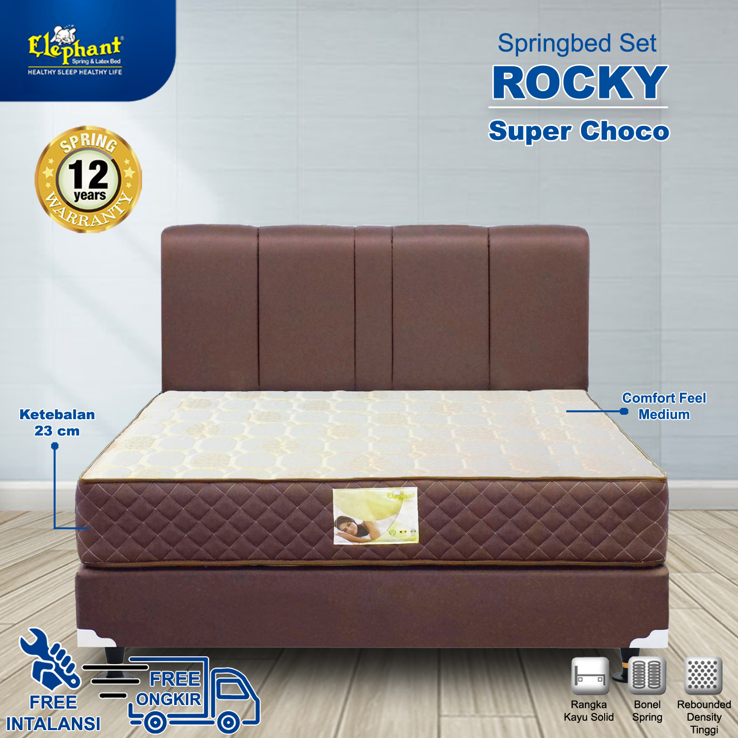 Promo Elephant Tipe Rocky Springbed Set Diskon 69 Di Seller Elephant