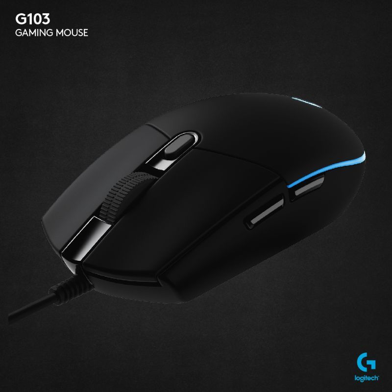 Jual Logitech G103 Macro Gaming Mouse Black Online