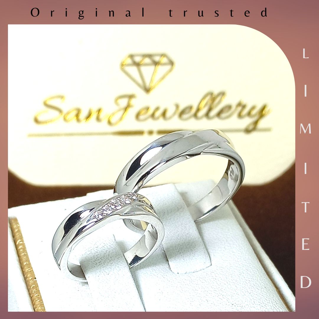 Cincin couple nikah kawin tunangan pasangan emas putih