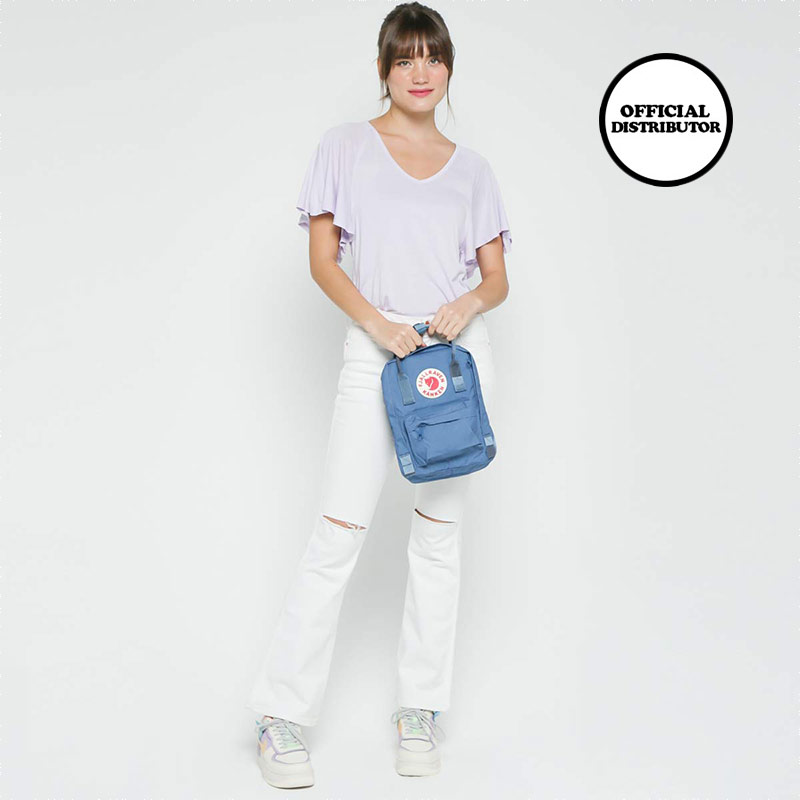 Kanken mini blue online ridge random blocked