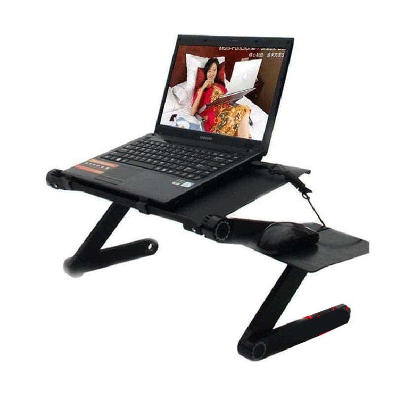 Jual Meja  Laptop  Portable Aluminium with Cooler Big Fan 