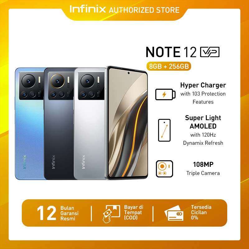Jual Infinix Note 12 VIP NFC 8/256GB – 120W Hyper Charge Blue di Seller ...