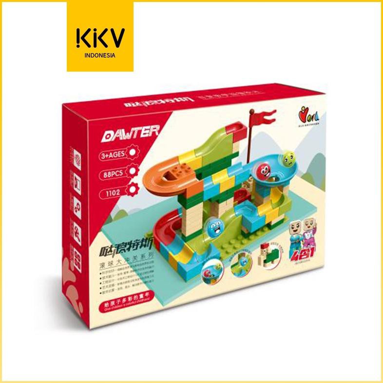 Jual Kkv Yinerle Puzzle Marble Run Rolling Ball Big Flush Building