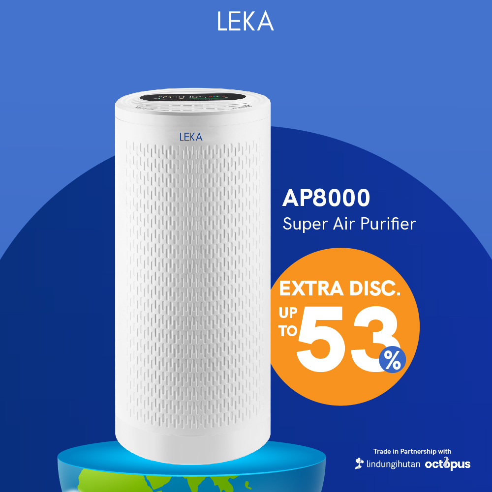 Jual TUKARTAMBAH SEMARANG LEKA AP8000 Super Air Purifier HEPA13 Filter UVC Ion Negatif