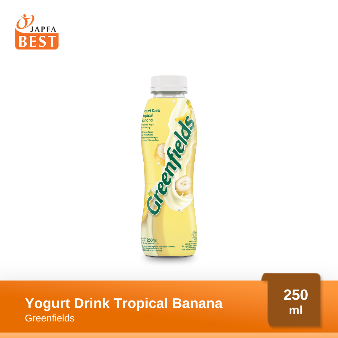 Promo Yogurt Greenfields Drink Tropical Banana 250ml Diskon 26 di