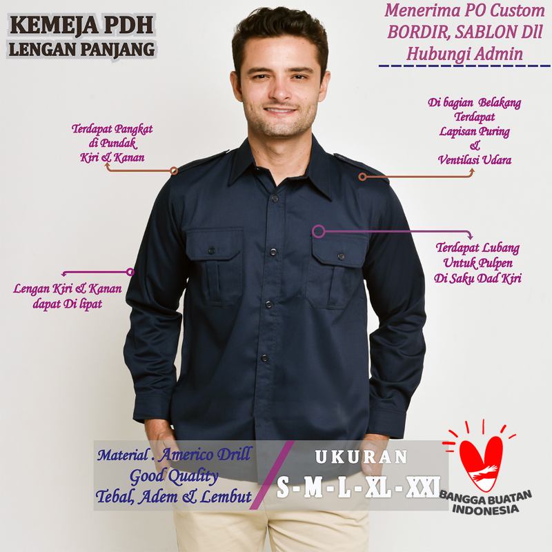 Promo HalaQoh - Seragam Dinas PNS / ASN - Kemeja Formal Lengan Panjang