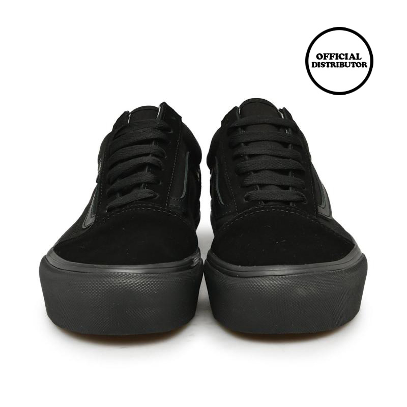old skool platform vans black