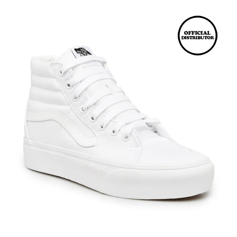 platform high top vans white