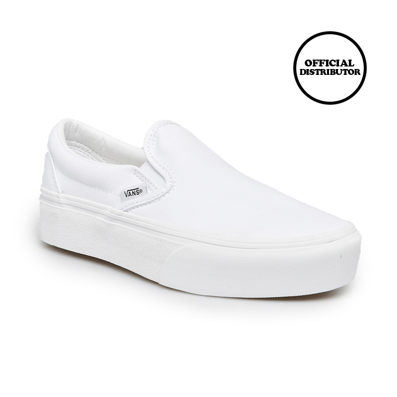 white slip on platform