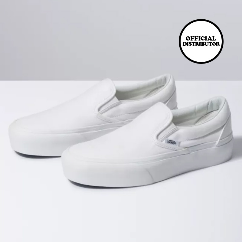 platform all white vans