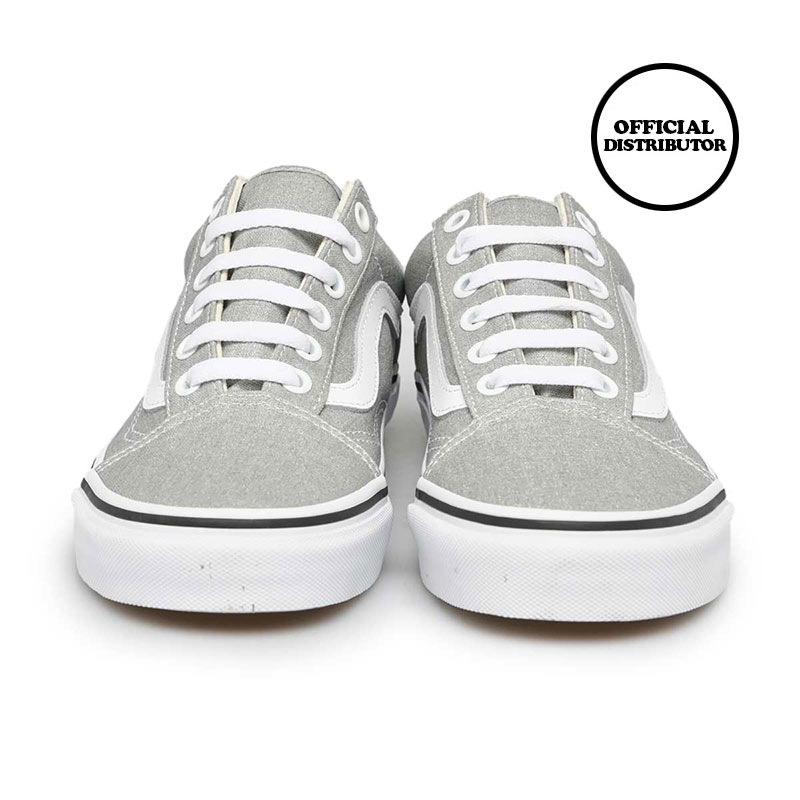 vans silver shoes