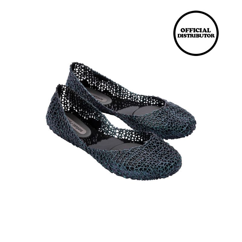 Promo Melissa Campana Papel Ad Sepatu Flats Wanita Black