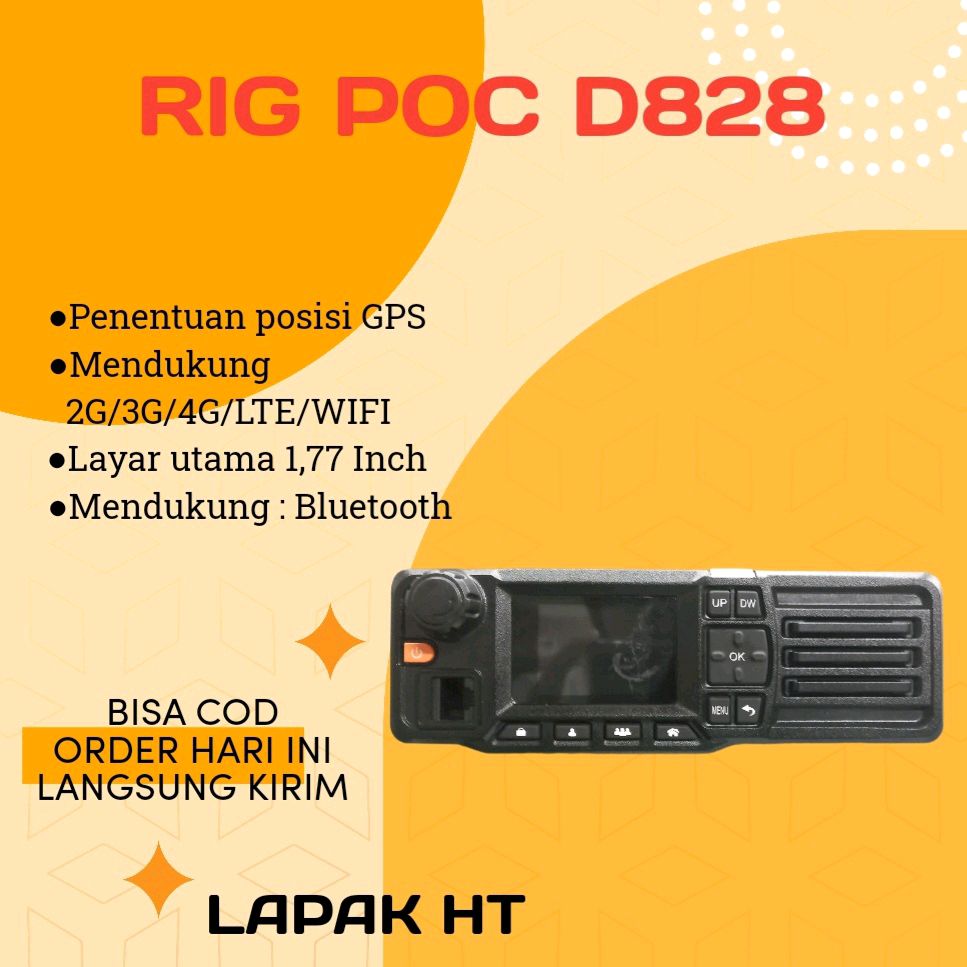 Jual D828 Rig Mobil Gateway POC 4G Wifi GPS Network Radio Zello