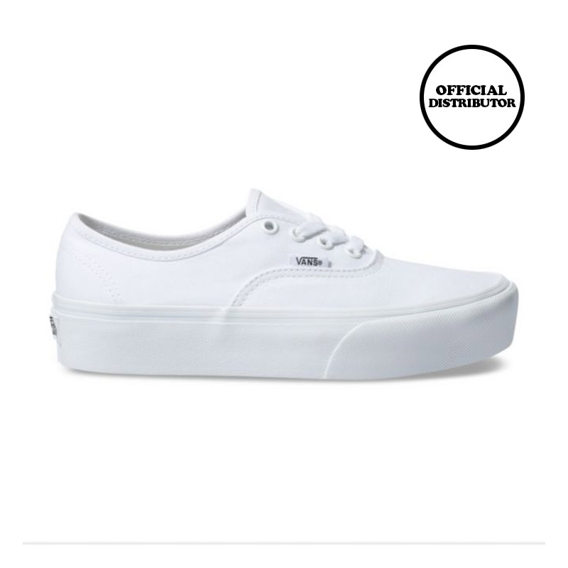 vans authentic platform true white