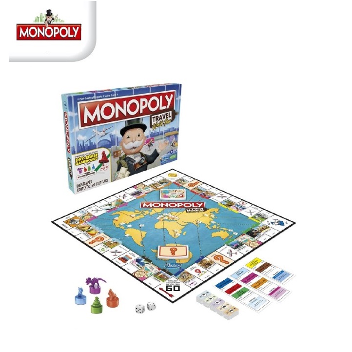 Promo Hasbro Monopoly Travel World Tour Board Game Monopoli Original