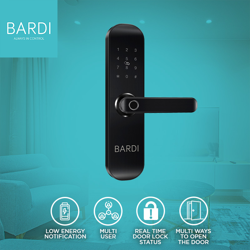 Promo Bardi Smart Home Door Lock Handle Rfidfingerprint Waterproof