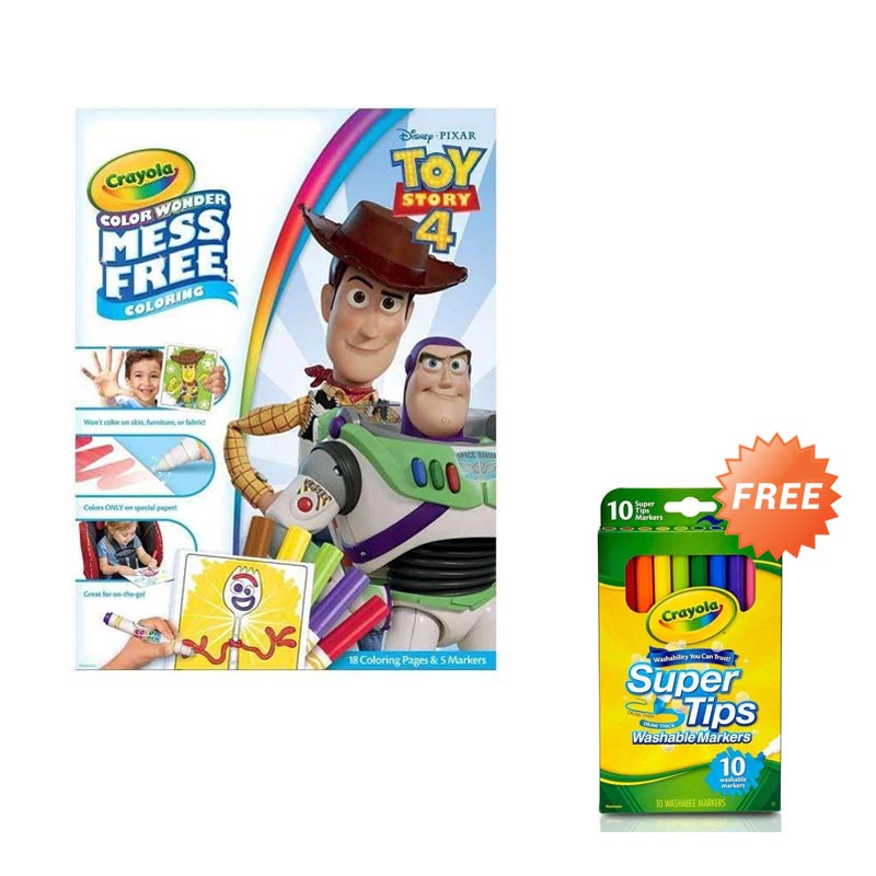 Jual Crayola Color Wonder Toy Story Foldalope 18pk 757008 Free Crayola Super Tips Washable Markers 10 Ct 588610 Murah Mei 2021 Blibli