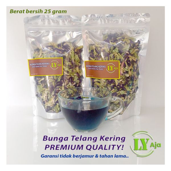 Jual Ly Aja Teh Biru Bunga Telang Teleng Kering Dried Butterfly Pea Flower 25 Gr Online Oktober 2020 Blibli Com
