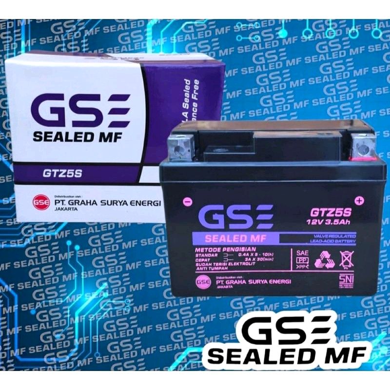 Jual Aki Motor | Accu Motor GSE GTZ5S Aki Kering Yamaha, Honda