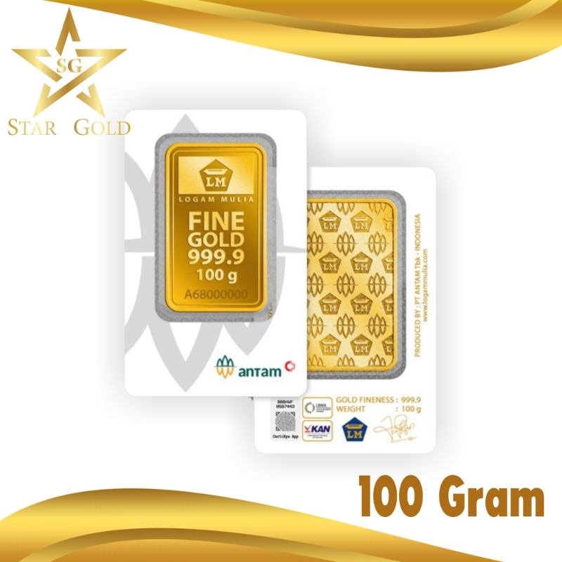 Antam LM Emas Logam Mulia [100 g/ Vacum]