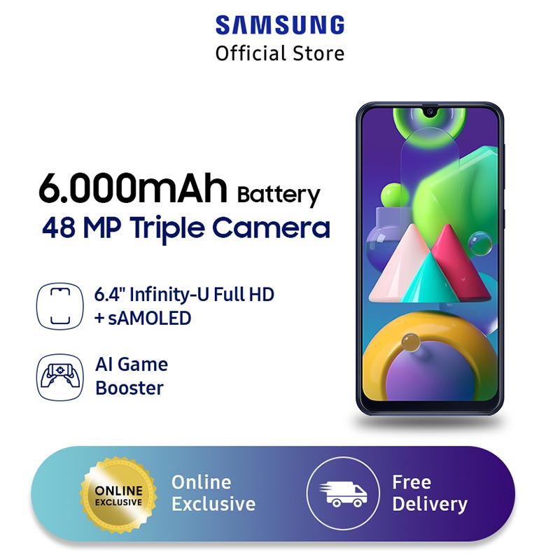 Jual Samsung Galaxy M21 Smartphone 4 Gb 64 Gb Terbaru Juli 21 Blibli