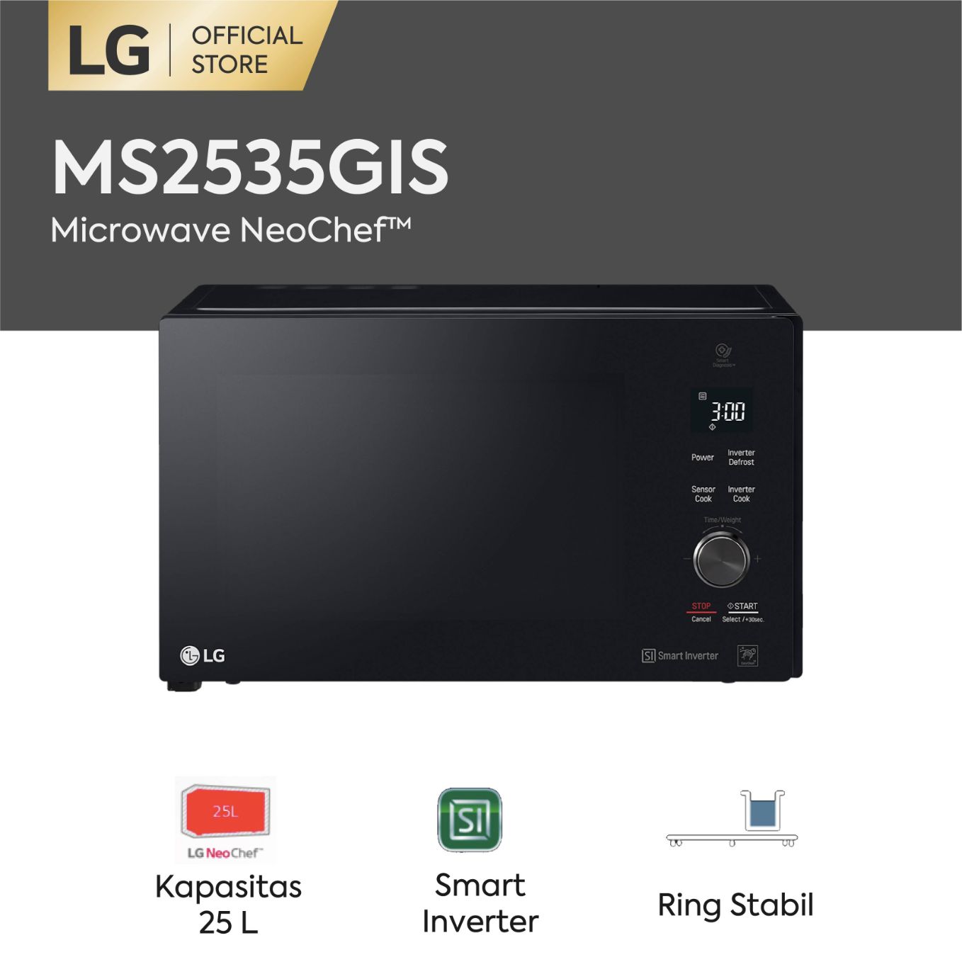 Jual LG MS2535GIS NeoChef Microwave [25 L] di Seller Blibli.com ...