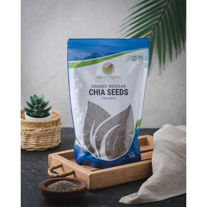 Jual Organic Mexican Chia Seeds 500grams / Chia Seed Organik Mexico