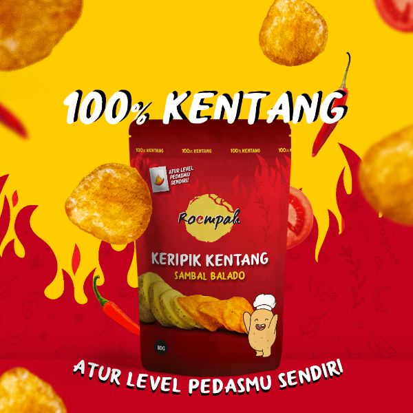 Roempah Keripik Kentang Sambal Balado [80g]