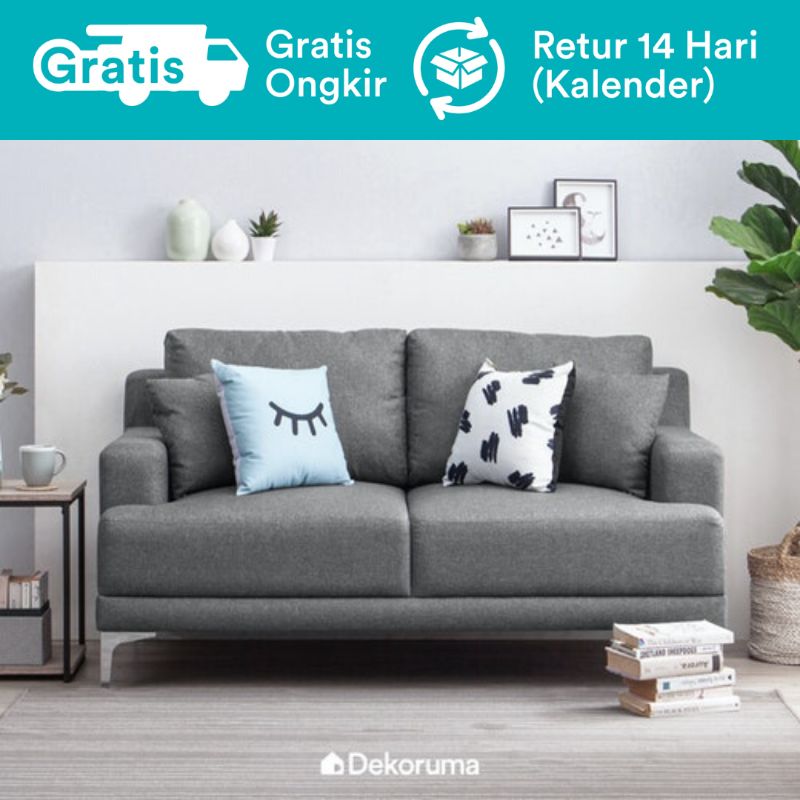 Promo Dekoruma Bordo Scandinavian Modern Minimalis Sofa 2 Seater