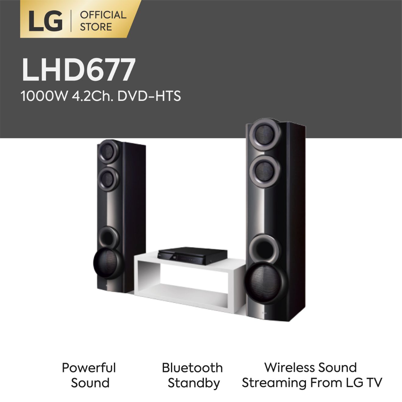 Jual LG LHD677 Home Theater [1000W/4.2Ch/DVDHTS] di Seller