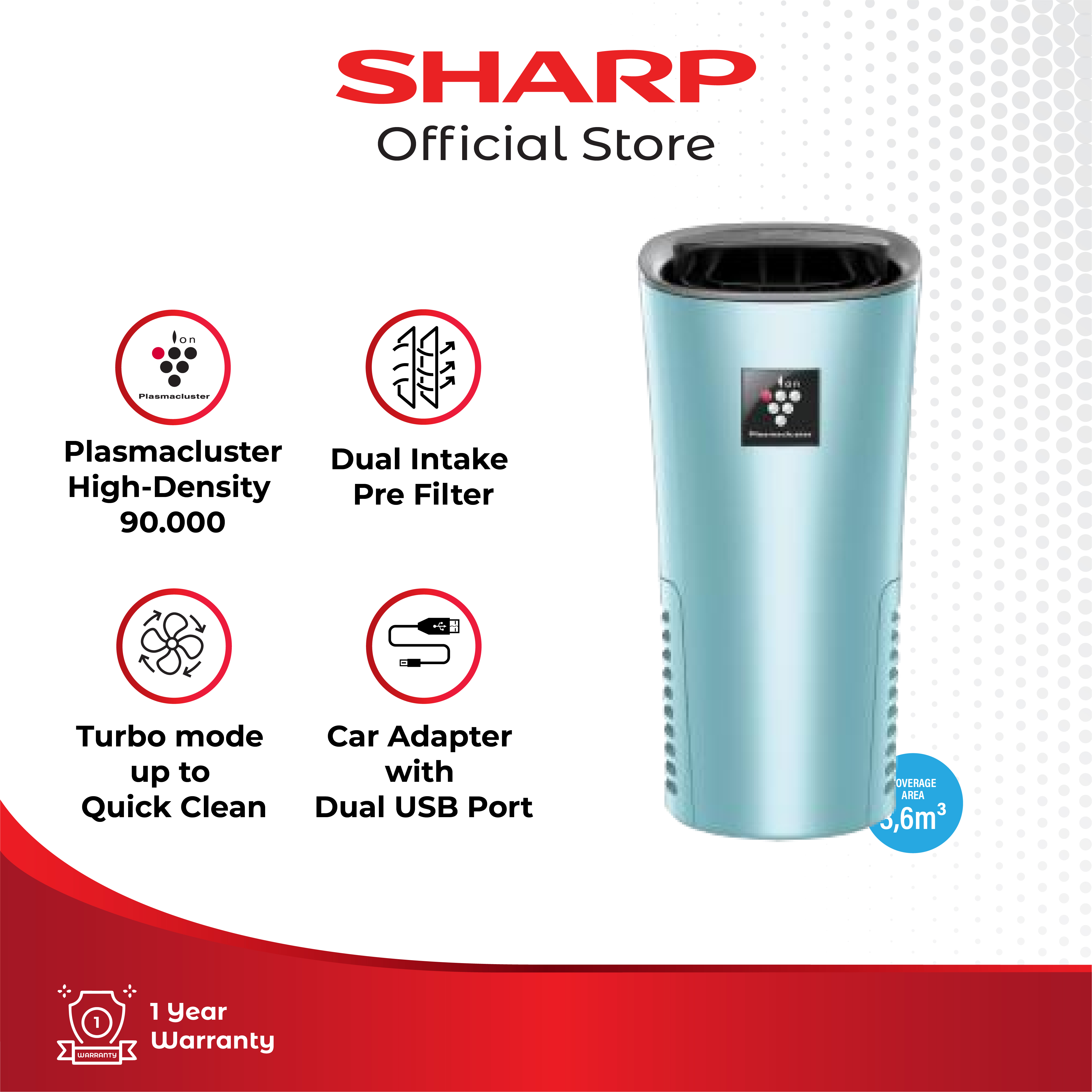 Harga air purifier sharp untuk sale mobil
