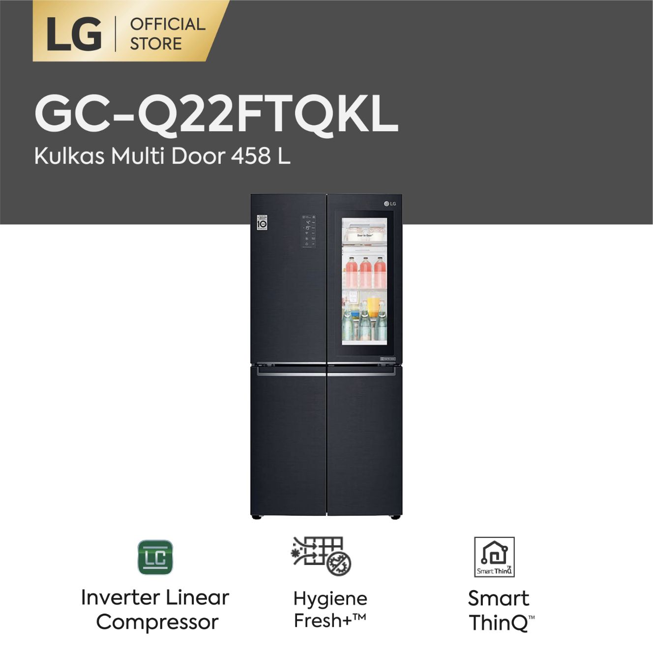 Jual Lg Gc Q22ftqkl Kulkas Multi Door 595 L 458 L Murah Mei 2021 