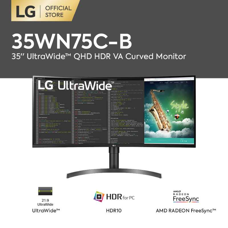 Promo LG 35WN75C-B Monitor 35-Inch 