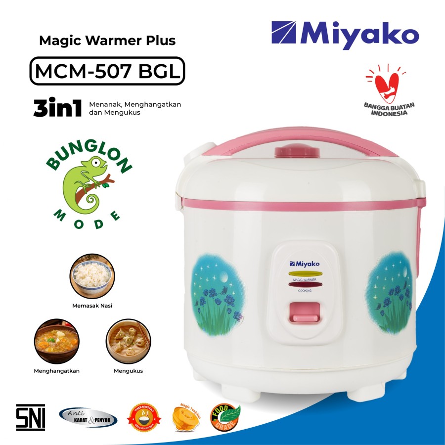 Promo Miyako Mcm507 Bgl Rice Cooker 3in1 Magic Warmer Plus [1.8 L