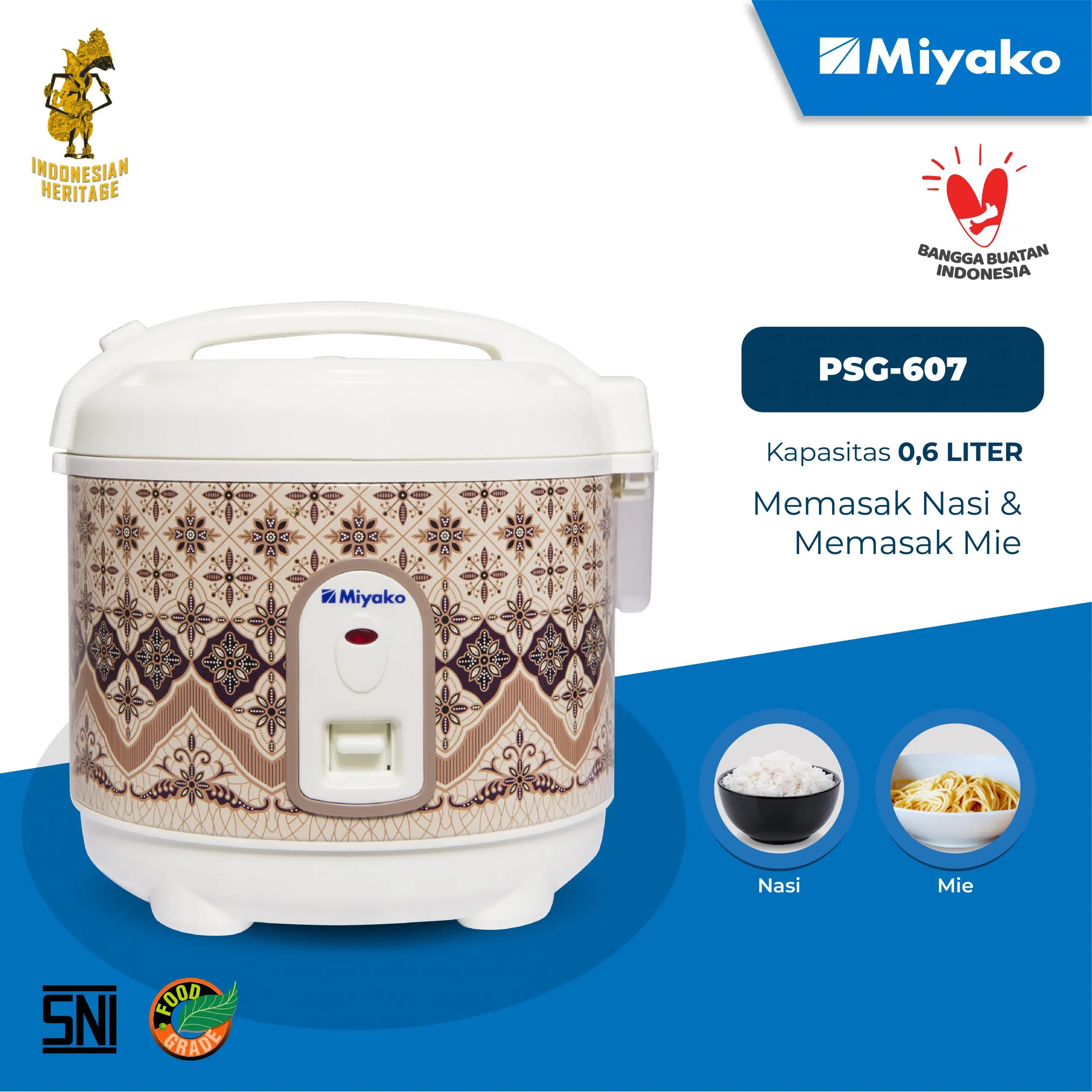 Promo Miyako Psg 607 Rice Cooker Mini Magic Com [0.63 L] Diskon 30% Di