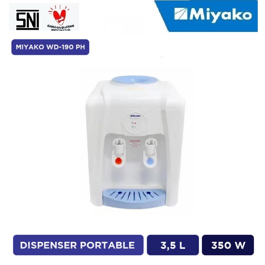 Promo MIYAKO WD190 PH Water Dispenser Super Hot & Normal 350 Watt