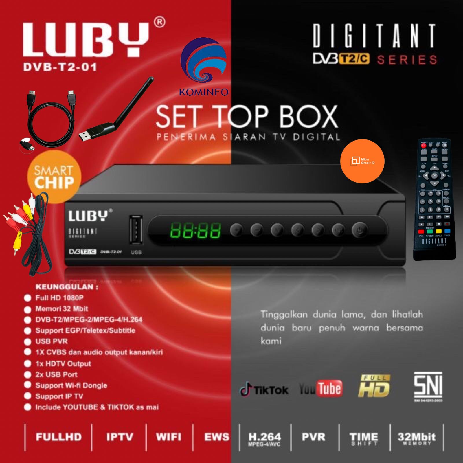 Jual Set Top Box Luby TV Digital DVB T2 02 HDMI di Seller Mitra