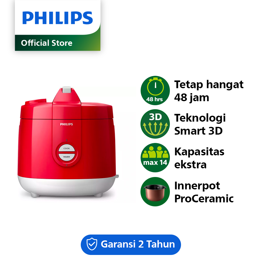 Jual Philips Hd3131/32 Daily Collection Rice Cooker Analog [2 L
